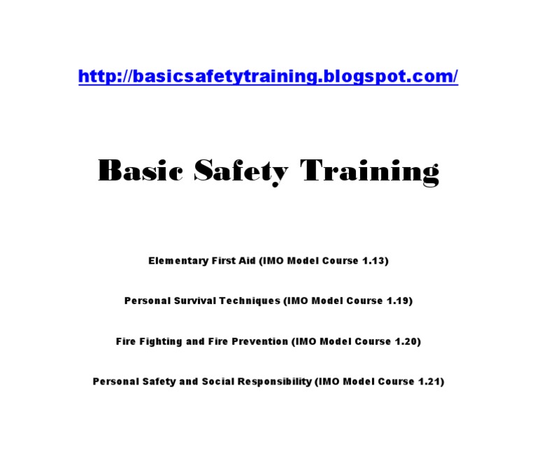 Basic Safety Training Courses Overview | PDF