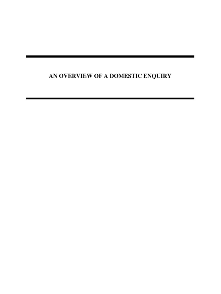 Domestic Inquiry Process in Malaysia | PDF | Employment | Contractual Term