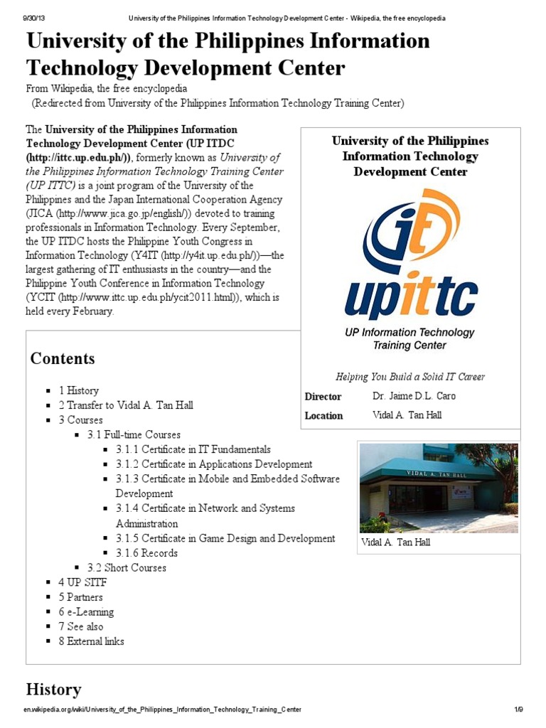 Training University of the Philippines Information ...
