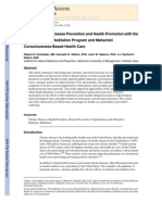 Cardiovascular Disease Prevention and Health Promotion With The Transcendental Meditation Program and Maharishi Consciousness-Based Health Care