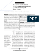 Effects of a Randomized Controlled Trialof Transcendental Meditation on Components of the Metabolic Syndrome in Subjects With Coronary Heart Disease