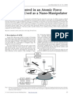 Feedback Control in An Atomic Force Microscope Used As A Nano-Manipulator