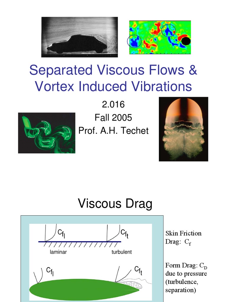 Vortex Induced Vibration PDF Boundary Layer Drag (Physics)