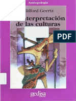 Clifford Geertz La Interpretacion de Las Culturas