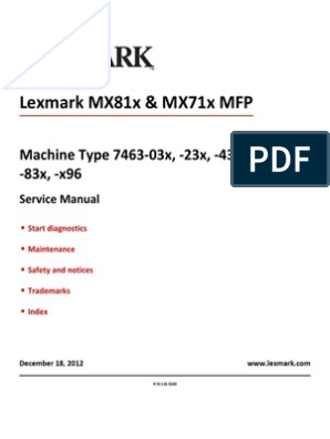 Lexmark Service Manuals Download