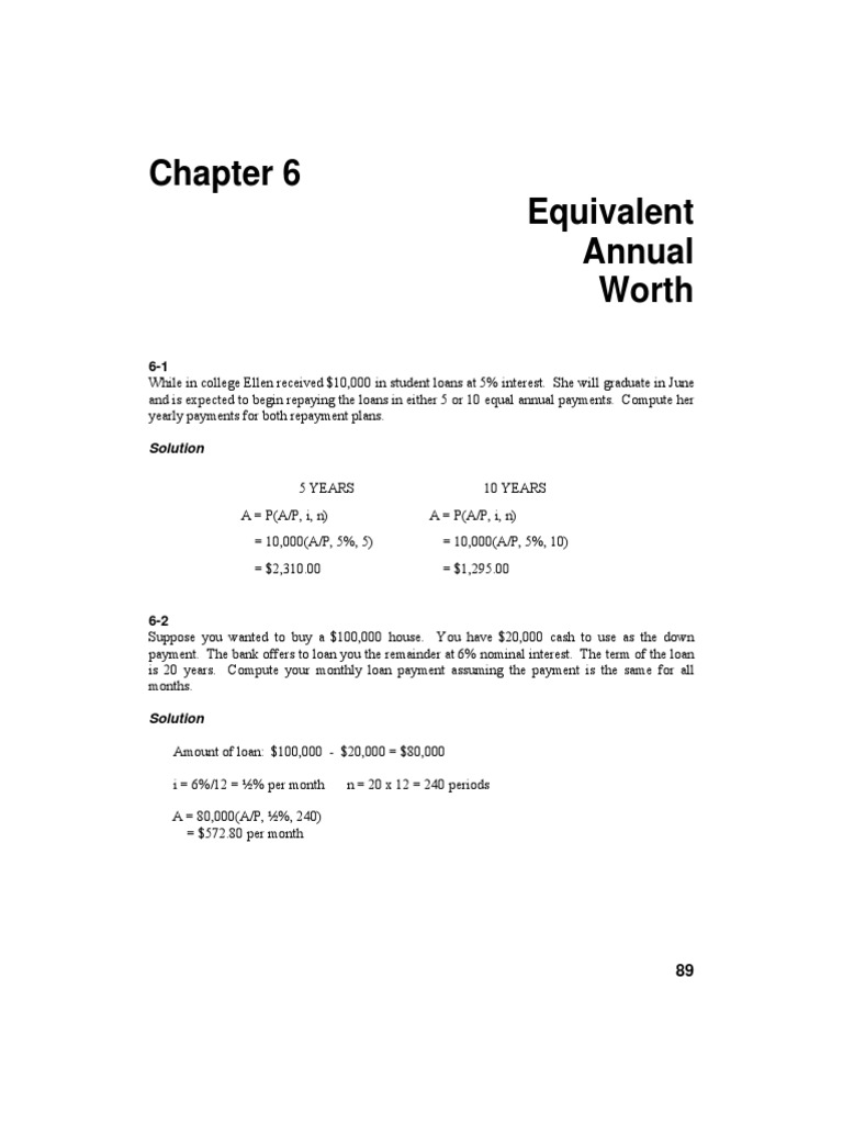 Engineering Economy Pdf Present Value Interest