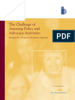 Challenge Assessing Policy Advocacy
