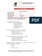 Logical Reasoning Test Answers