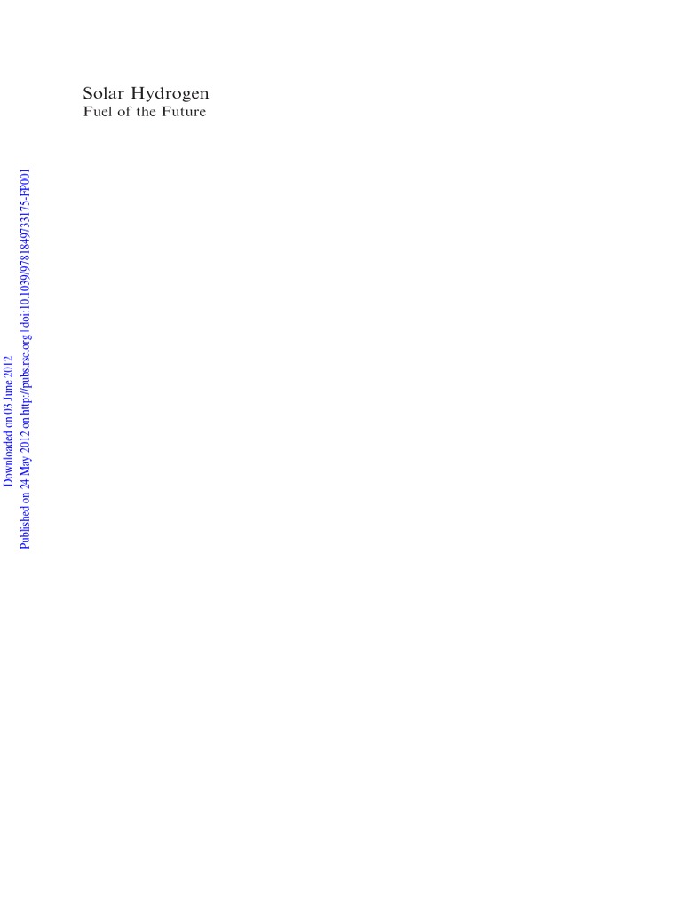 Solar Hydrogen | PDF | Hydrogen | Chemical Process Engineering