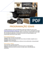 PROGRAMAÇÃO SDMB