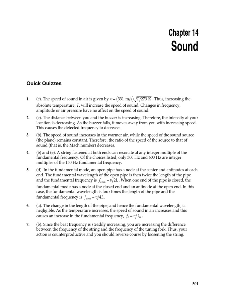 SM PDF Chapter14 PDF | PDF | Wavelength | Waves