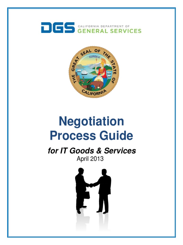 DGS Negotiation Process for IT Contracts | PDF | Negotiation | Procurement