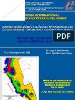 Actualización de Parámetros Peligro Sísmico 2012-01