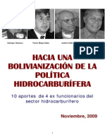 LIBRO Bolivianizaci n de La Pol Tica Hidrocarburos Novbre-2009