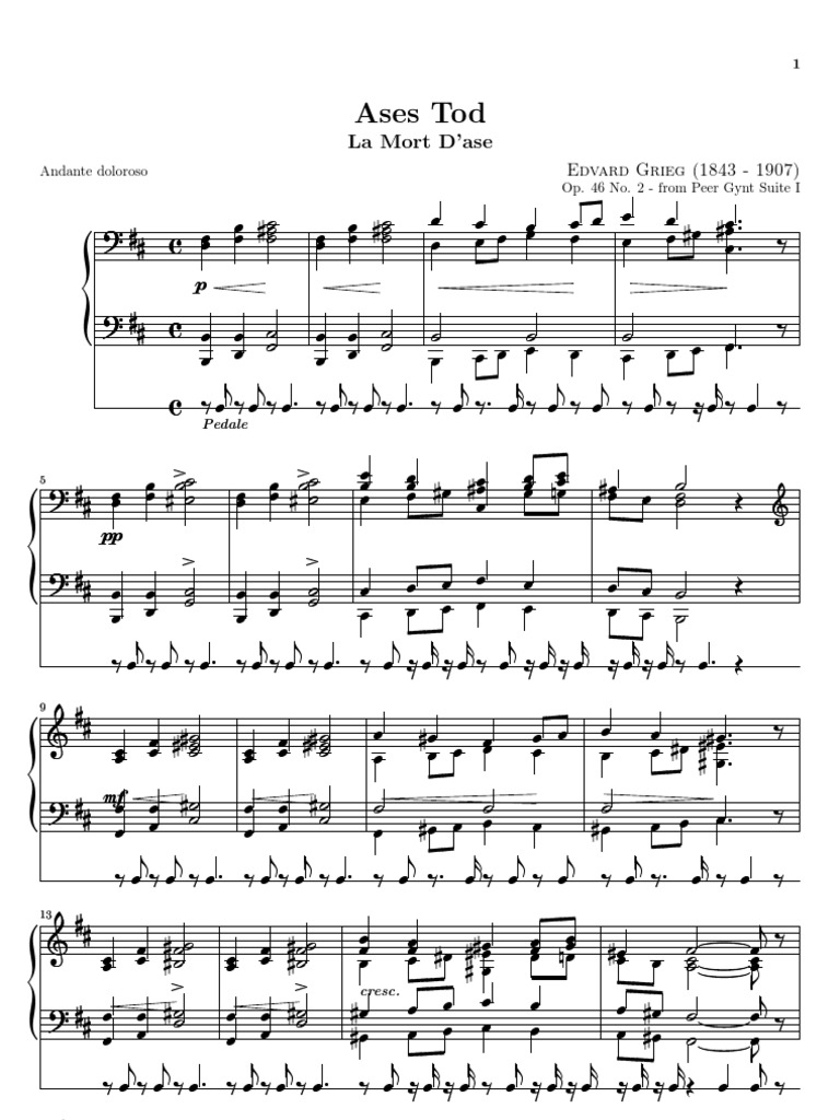 Ases Tod La Mort D Ase Orchestre Compositions Musicales