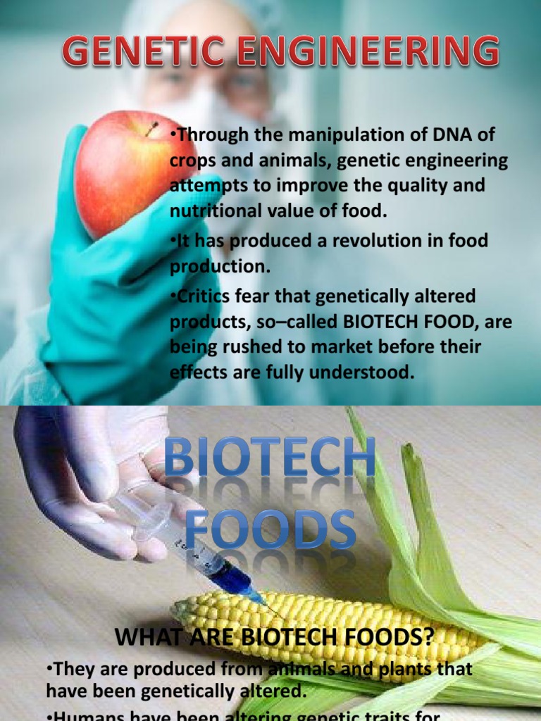 Understanding Biotech Foods and Safety | PDF