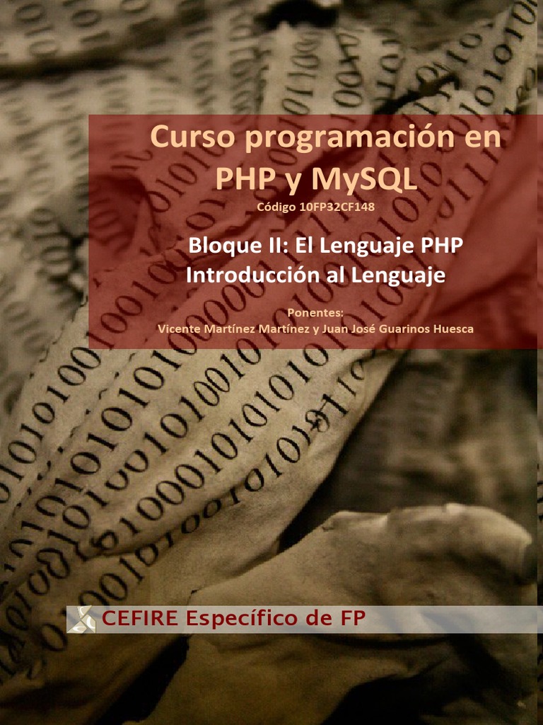 PHP Bloque2 1 Introduccion | PDF | Lenguaje de programación | Php