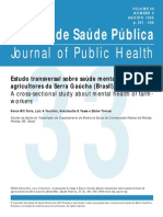 Estudo Transversal Sobre Saúde Mental de Agricultores Da Serra Gaúcha (Brasil)