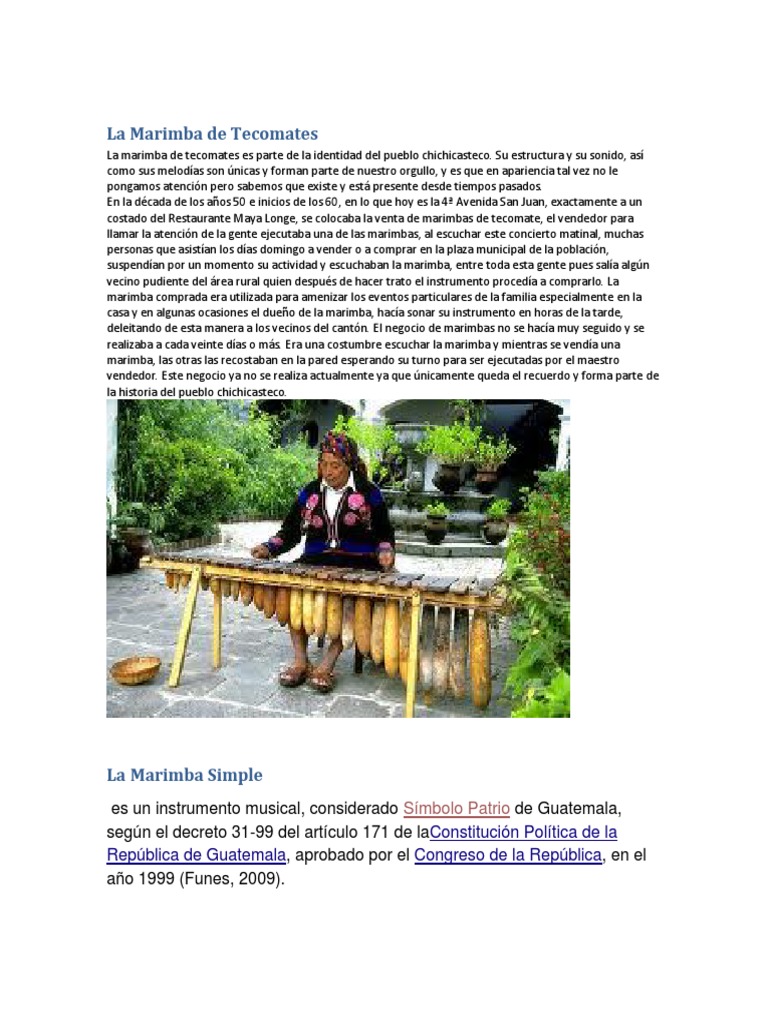 Tipos de Marimba PDF Entretenimiento (general)