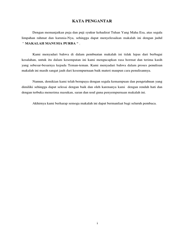 Makalah Manusia Purba