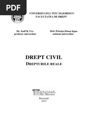 Drept Civil Drepturi Reale