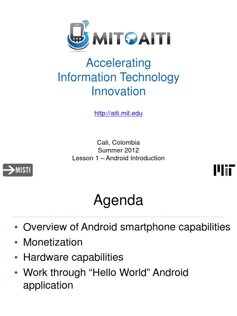 Summer Android Development Overview | PDF | Computers | Technology ...