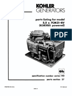 Kolher 7000 Parts Manual