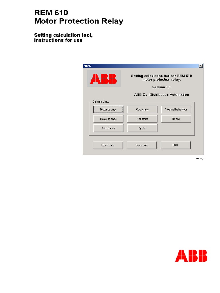 Thermal Protection Relay Settings Guide | PDF | Business | Computers
