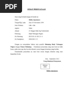 Surat Pernyataan Rekening Benar
