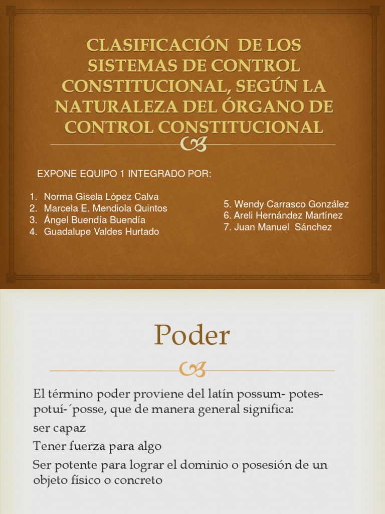 Control Constitucional del Poder Público | PDF | Constitución ...