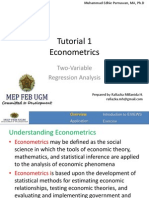 Tutorial Single Equation Regression Model