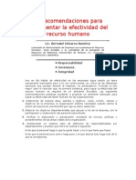 35 Recomendaciones p Incrementar Efectividad DEL EQUIPO