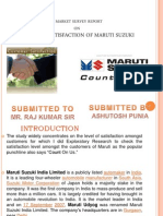 Customer Satisfaction of Maruti Suzuki: A Market Survey Report ON