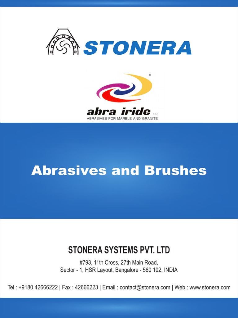 Abrasives, Brushes For Marble, Granite, Stone PDF Abrasive Marble