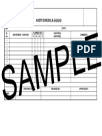 Sample Audit Schedule