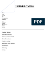 Cardiac Rehabilitation: Name MRD No. Date Age DOB Sex Occupation Address Tel. No. Email Ref - Doctor DOA DOD