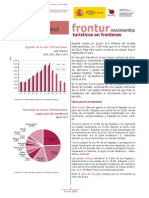 DATOS TURISTICOS DE ESPAÑA de Frontur. Agosto 2013