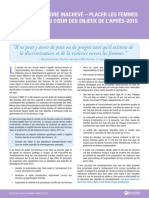 Un travail encore inachevé - Placer les femmes et les filles au coeur des enjeux de l'après-2015