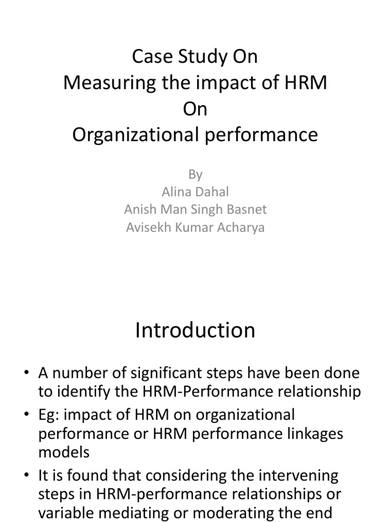 format of case study in hrm