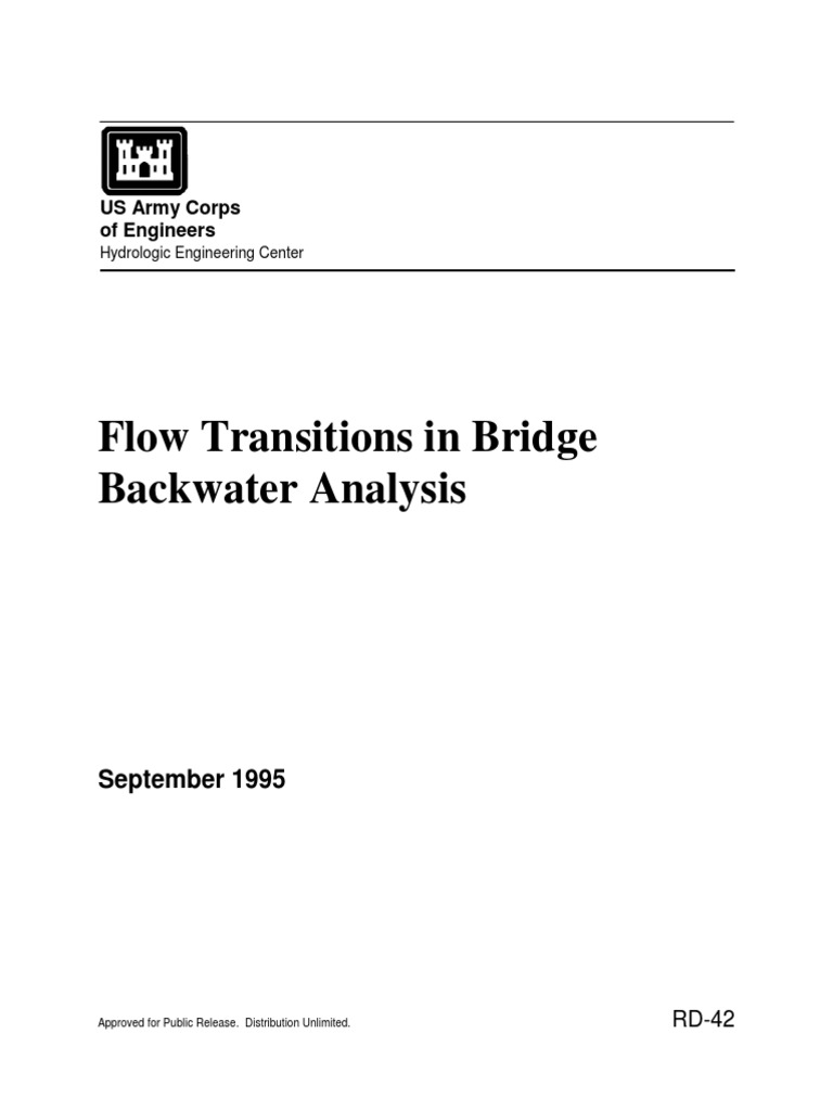 Flow Transitions in Bridge Backwater Analysis: September 1995 | PDF ...