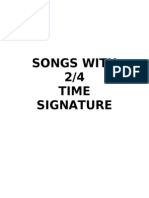 Songs With 2/4 Time Signature