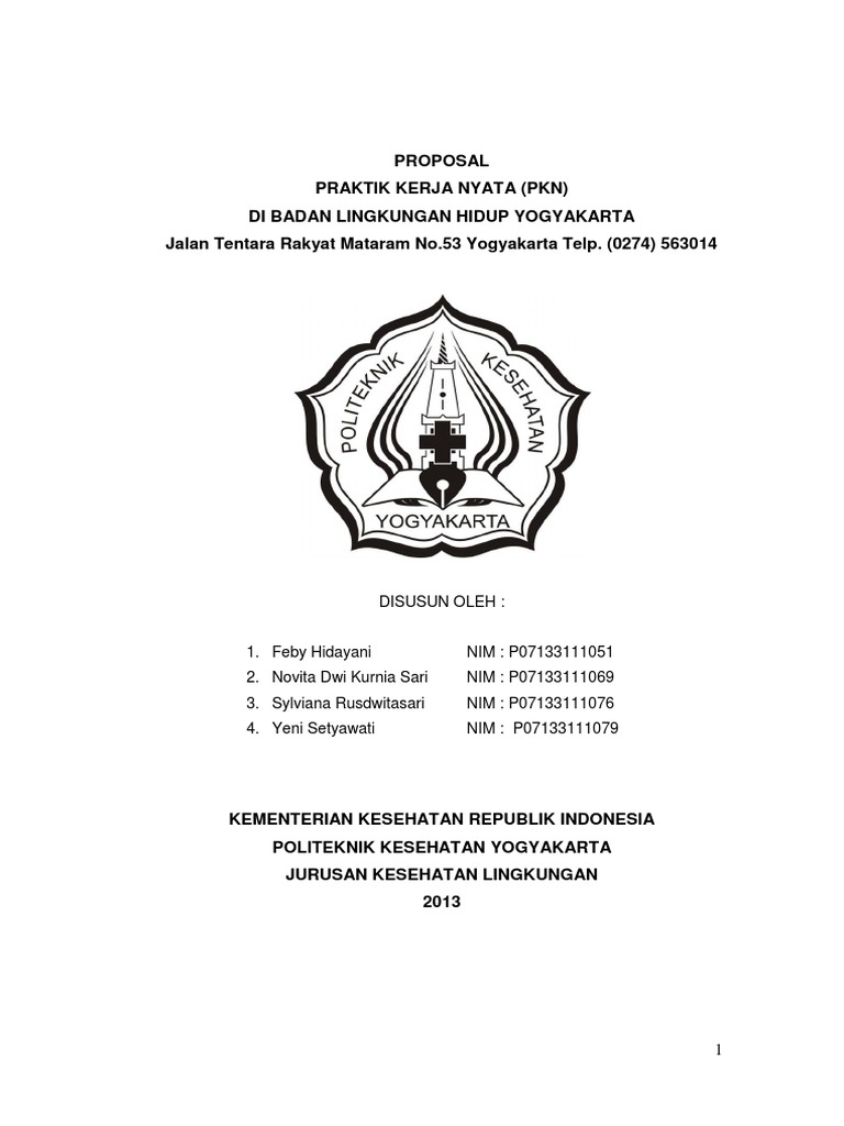 Proposal Badan Lingkungan Hidup Yogyakarta
