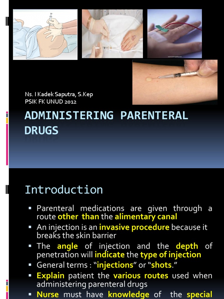 Obat Injeksi Parenteral Administration | PDF