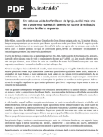 “Fui, portanto, instruído”