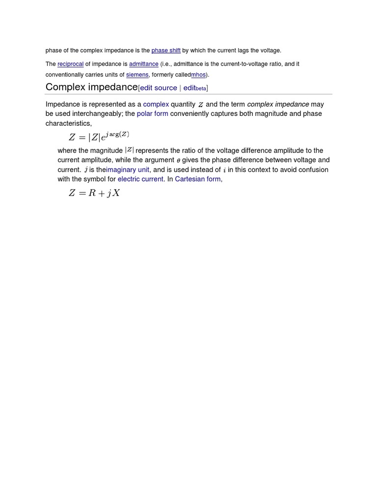 Understanding Complex Impedance and Admittance | PDF | Teaching Methods ...