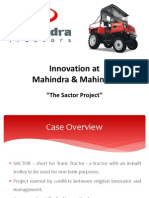 Innovation at Mahindra & Mahindra: "The Sactor Project"