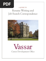 Resume Writing and Job Search Correspondence: Career Development Office