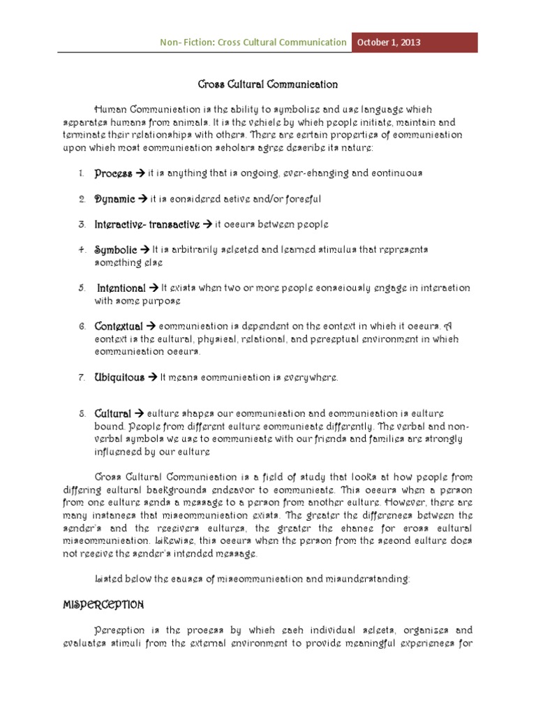 Understanding Cross Cultural Communication | PDF | Mental Processes ...