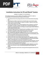 Installation Instructions For PSI and Pikotek® Gaskets: Sleeves Through The Bolt Holes