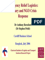 Emergency Relief Logistics: Military and NGO Crisis Response